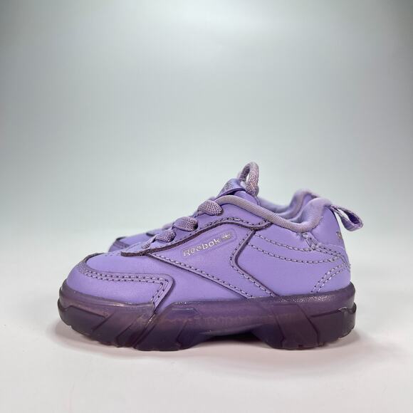 Reebok Club C Cardi B Crisp Purple Athletic Sneakers Lace Up GX5028 Kids Size 4 - Picture 4 of 9